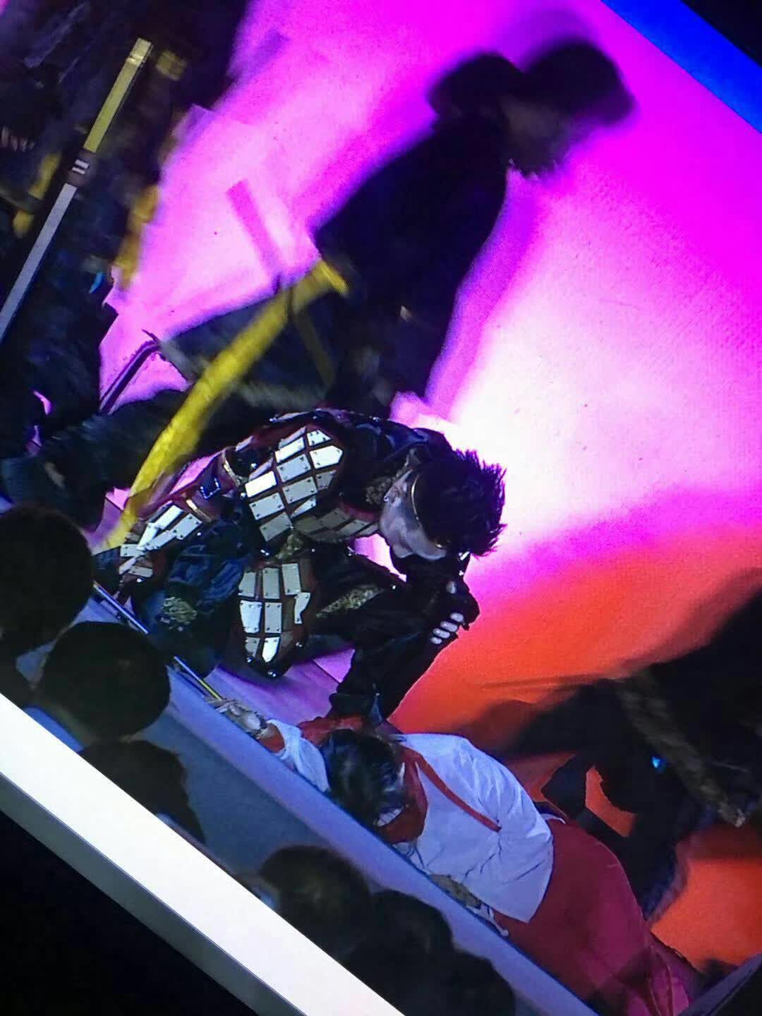Performing as Sun Wukong on stage during International Week.